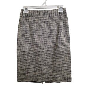 Banana Republic Woven Tweed Black and White Pencil Skirt Women's Size 0